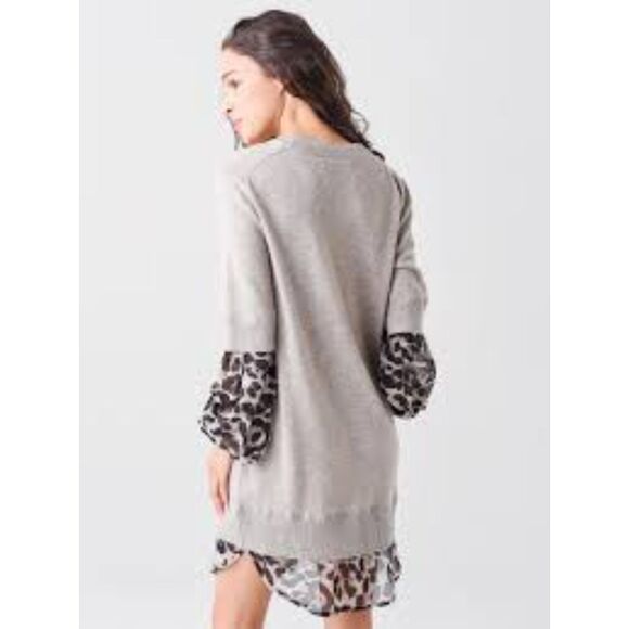 Brochu Walker The Ebella Layered Dress Cashmere Blend size Small Orig. $438 - Picture 3 of 8